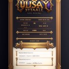 Intricate Gothic-style Game Card with "Ulsay Staale" Text