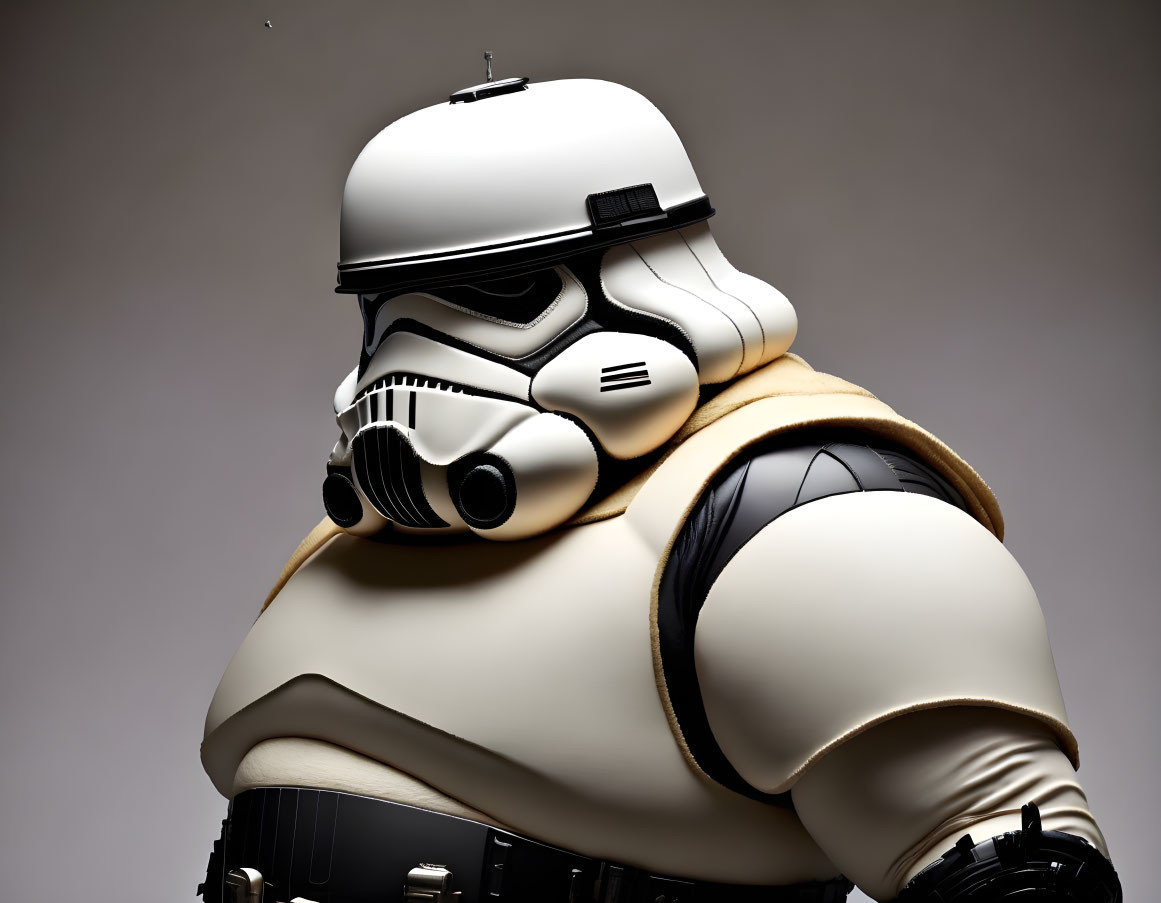 Detailed Stormtrooper Helmet Design in White and Black
