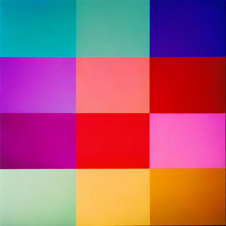 Vibrant Nine-Square Grid with Colorful Shades