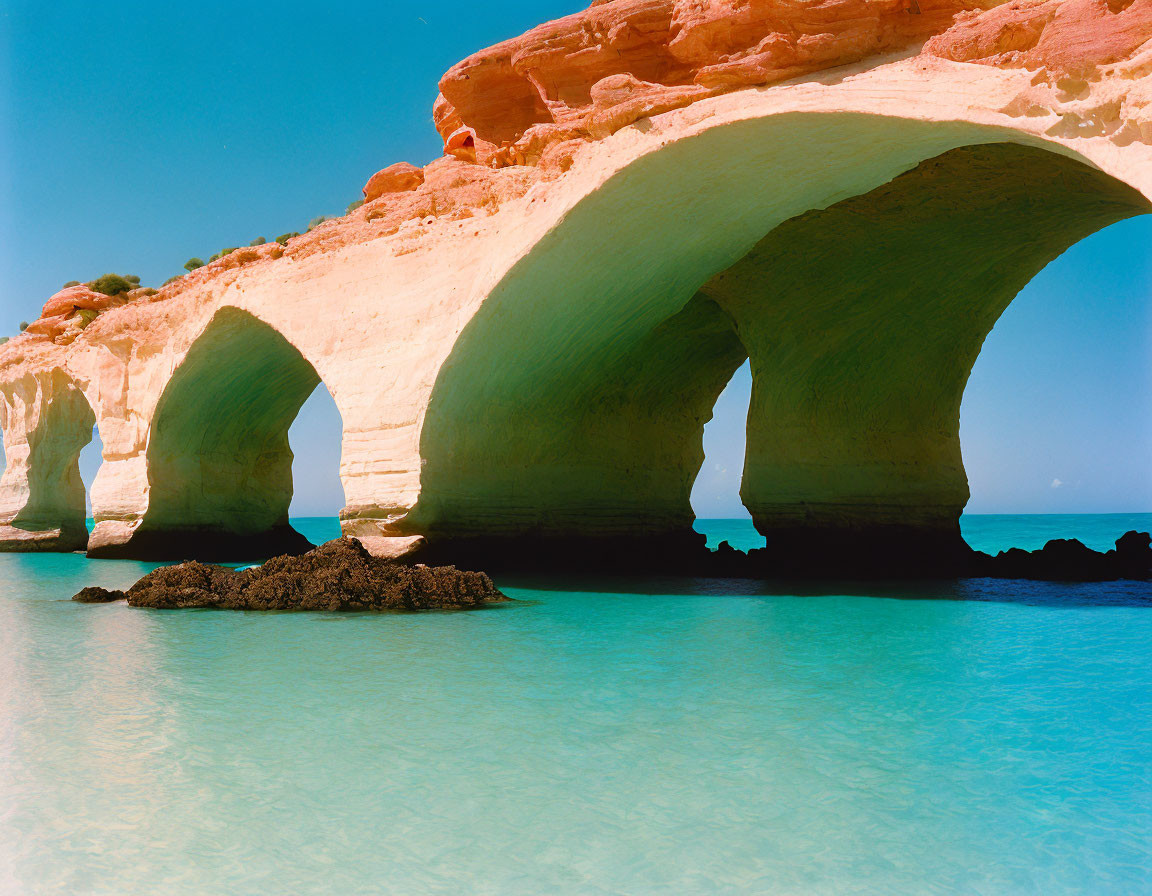 Stunning Coastal Arches Over Clear Blue Waters