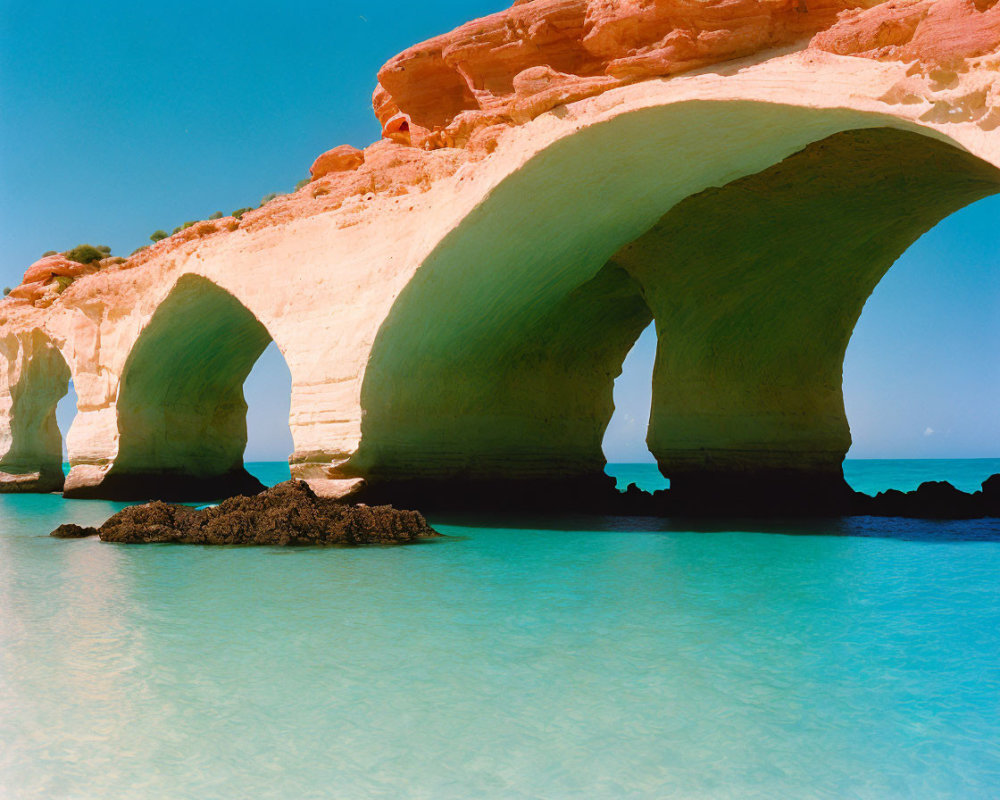 Stunning Coastal Arches Over Clear Blue Waters