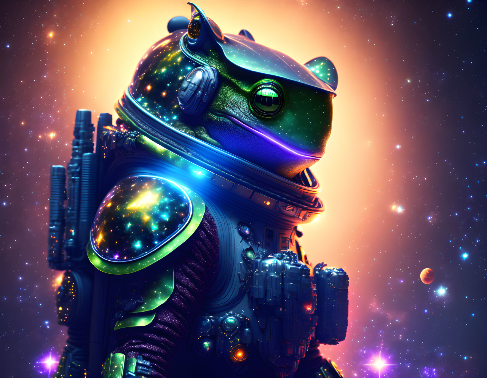 Space armored frogman