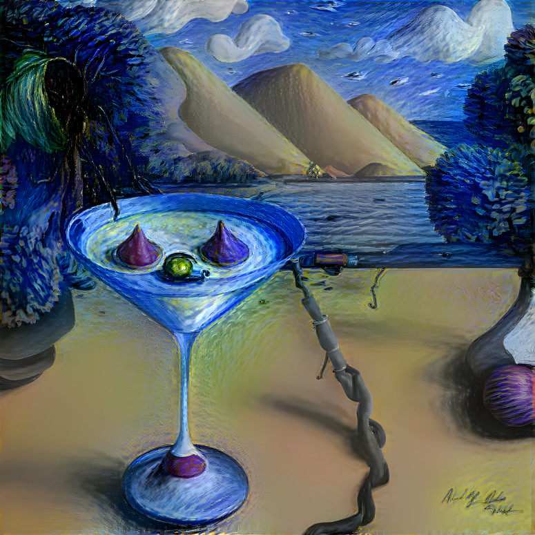Van Gogh Martini on the Beach