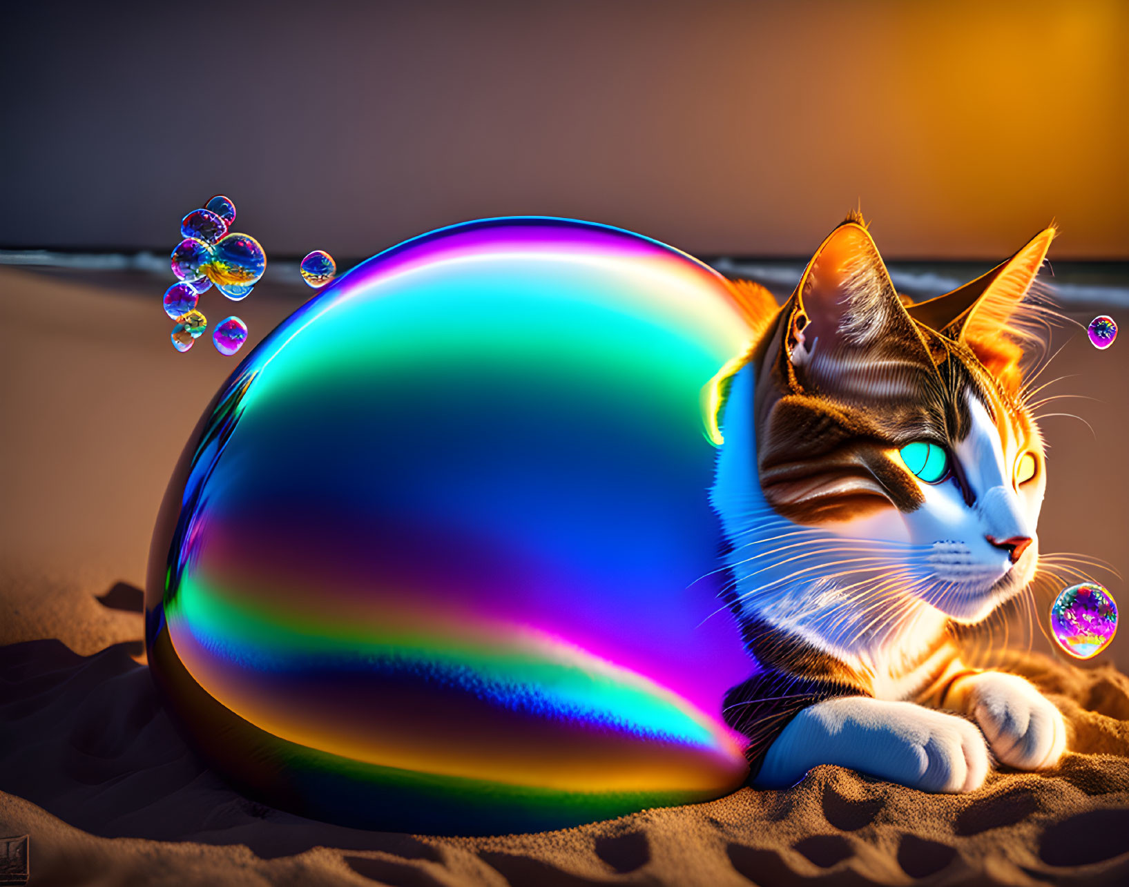 Bubble cat