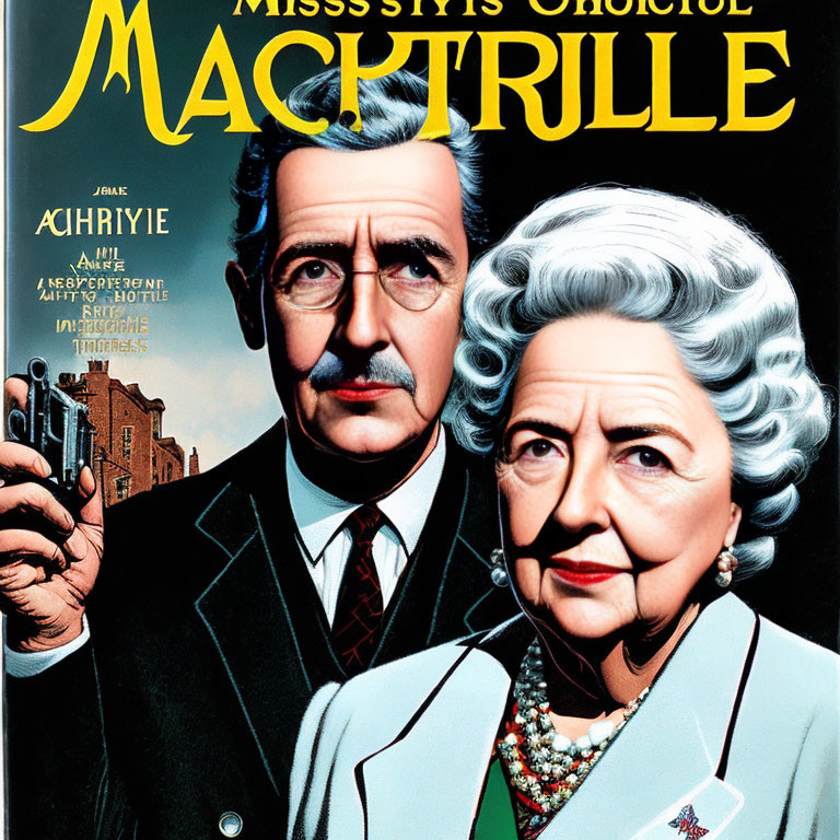 Magazine Cover Featuring Older Man and Woman in Mystery Theme