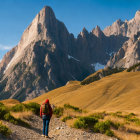 Scenic Alpine Landscape with Rugged Peaks and Conifers