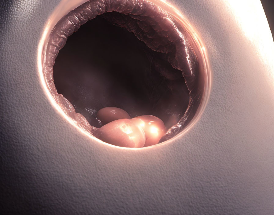 Detailed Close-Up of Human Embryos in Womb-Like Setting