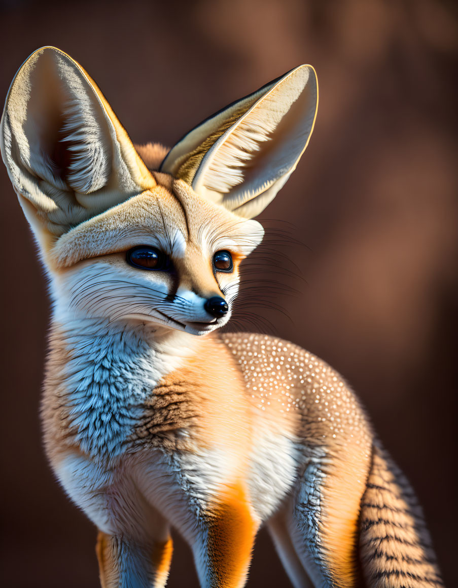 Fennec Fox Close-Up with Large Ears and Attentive Eyes