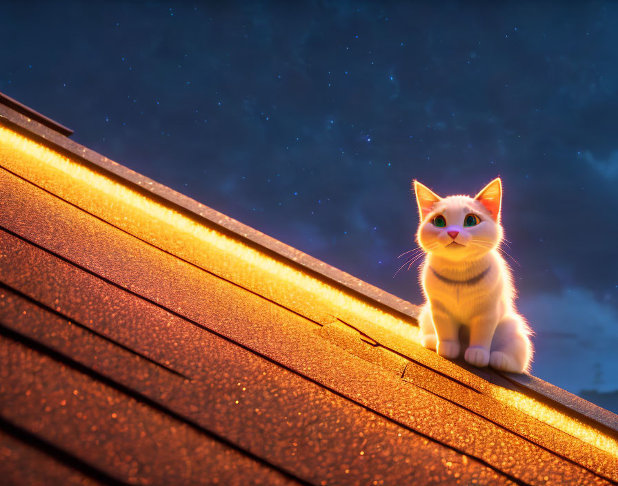 Cat on roof