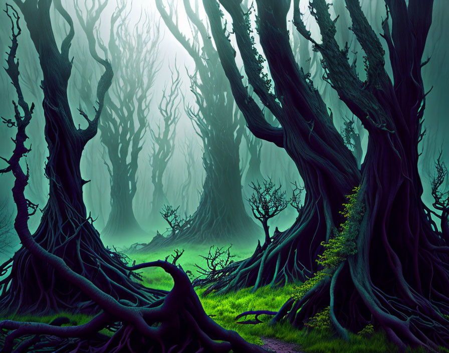 A fantastical, creepy landscape