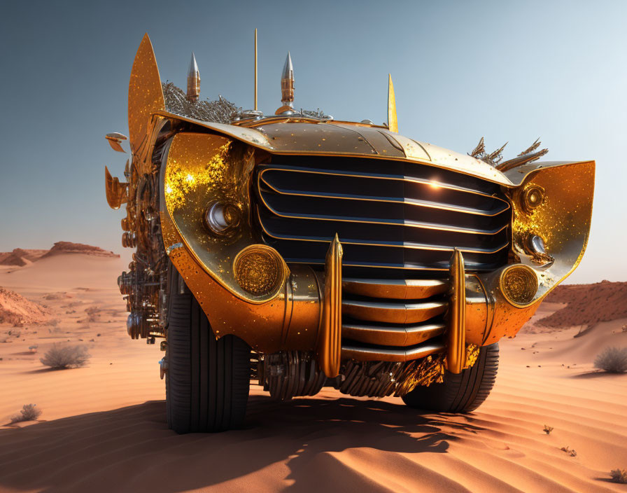 Transformer car With Golden Rust