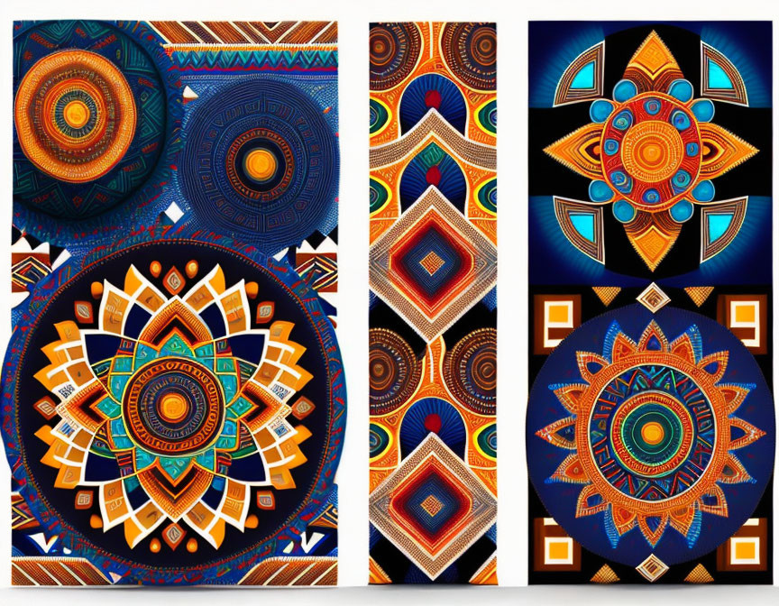 Colorful Mandala Collage with Geometric Patterns