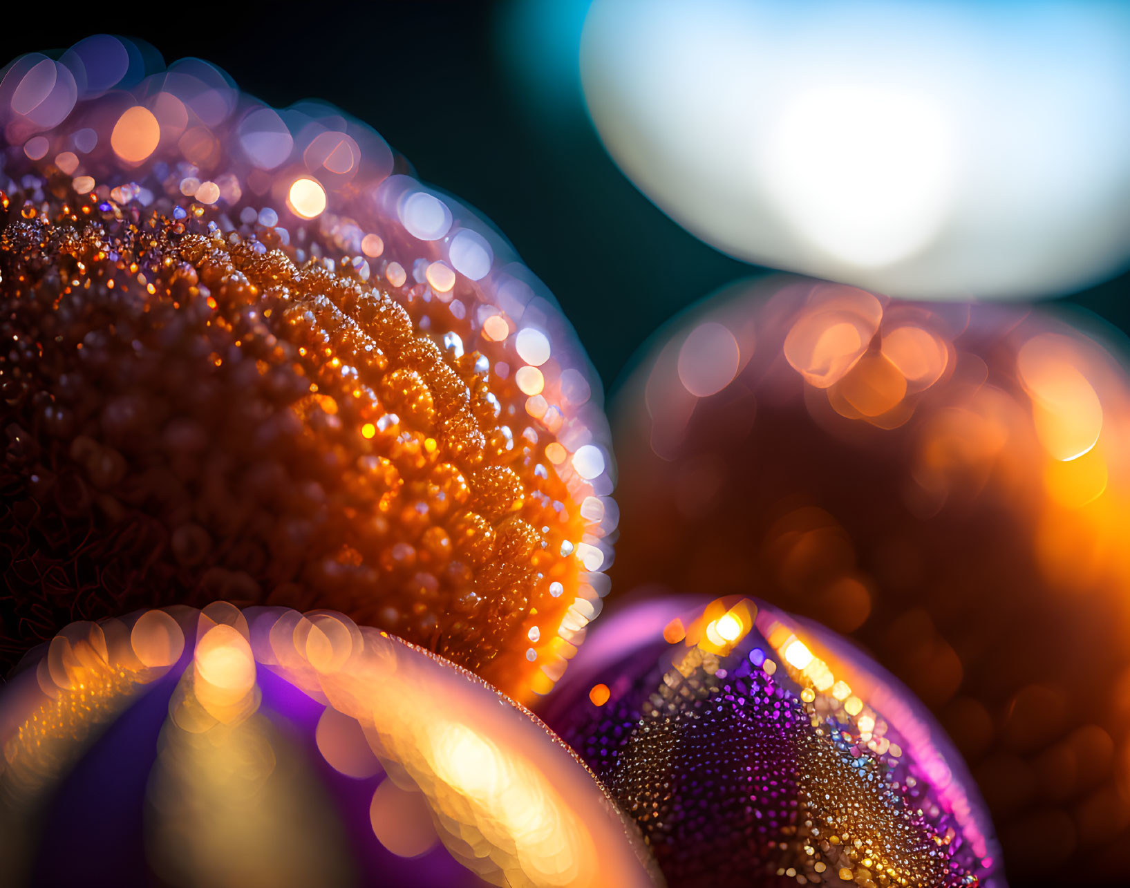 Colorful Christmas Ornaments with Glittering Details and Bokeh Effects