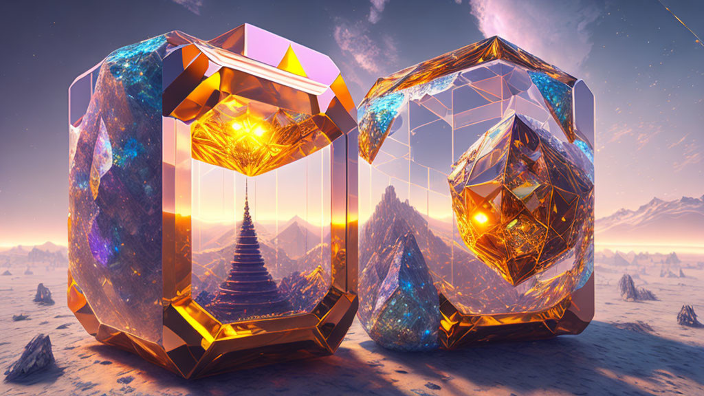 Crystalline Structures in a Surreal Landscape