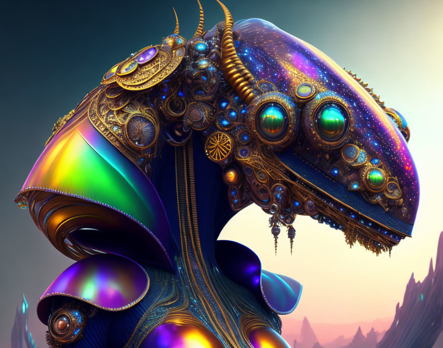 Intricate Multicolored Fractal-Inspired Digital Artwork