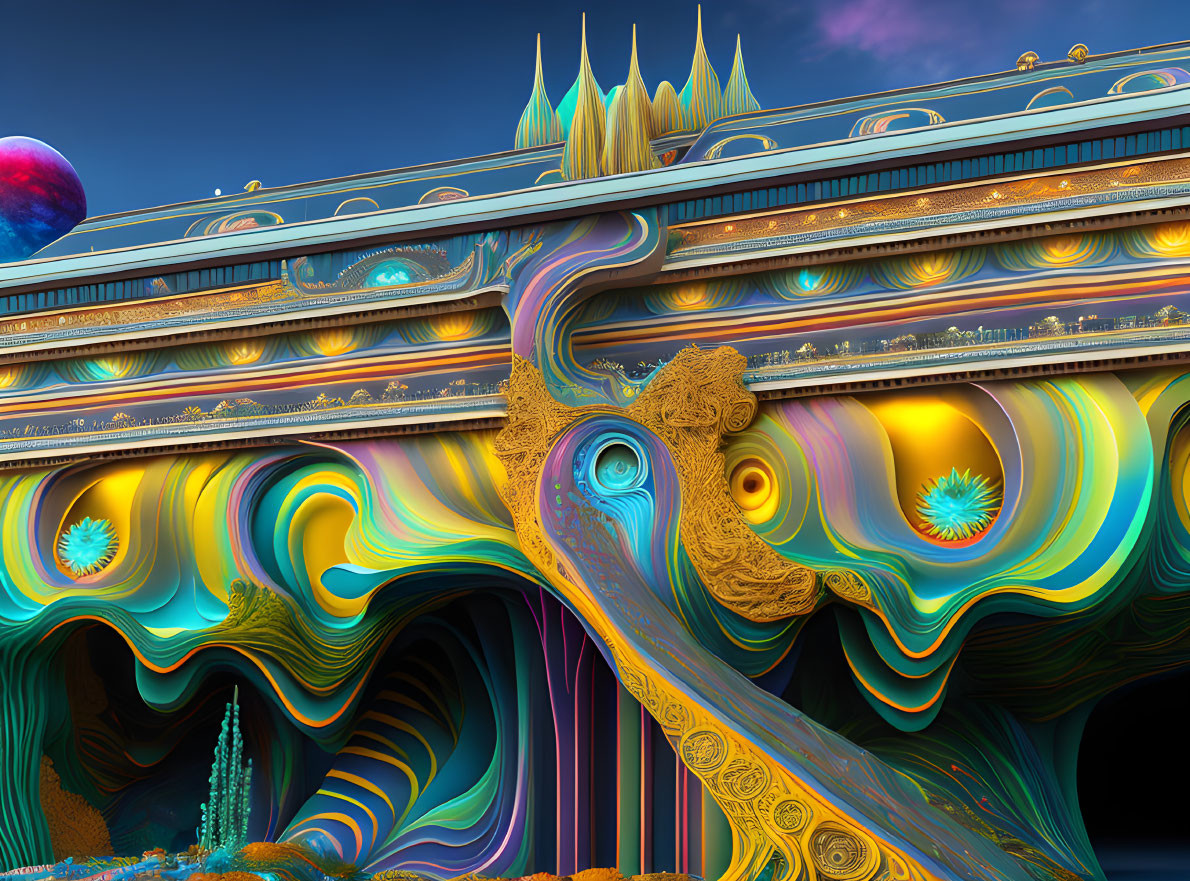 Colorful Fractal Digital Art of Fantastical Structure