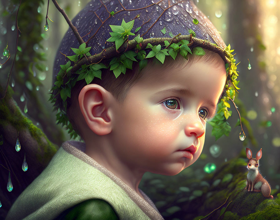 Baby in the woods