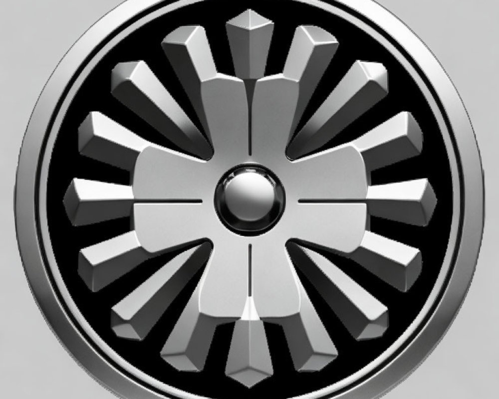 Monochromatic modern wheel design with converging spokes