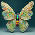 Colorful Butterfly Illustration on Dark Background