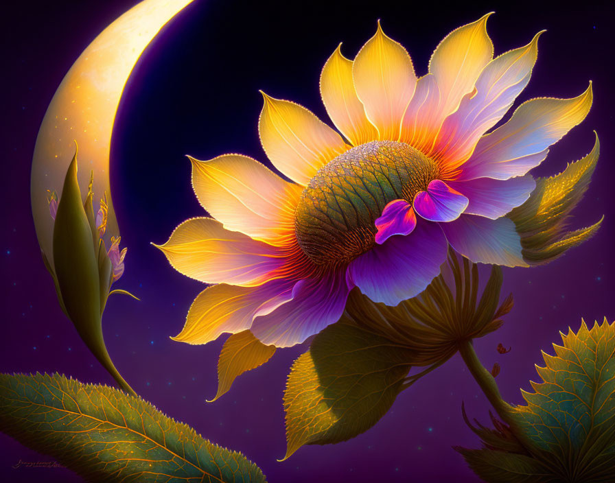 Fleur de soleil et de lune 