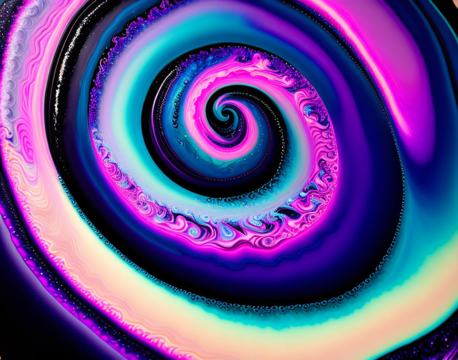 Colorful Swirling Pattern in Pink, Blue, and Purple Hues