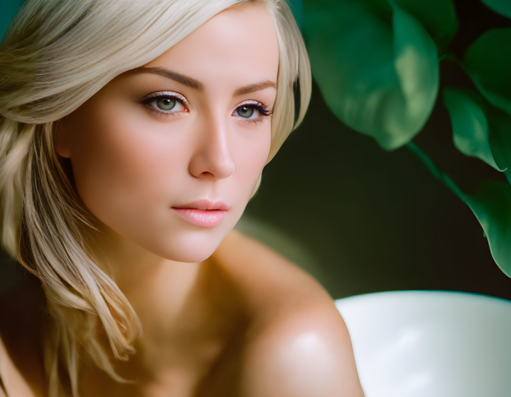 Beautiful nostalgic blonde woman 