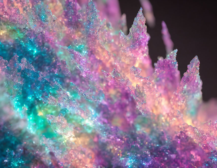 Iridescent Crystal-like Structures in Pastel Colors