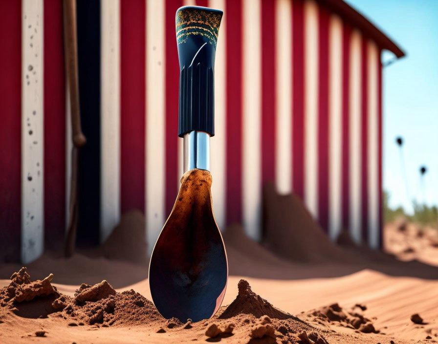 Pear Body Guitar with Night Sky Design in Sandy Terrain