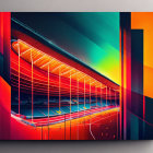 Vivid Abstract Digital Artwork of Futuristic Structure