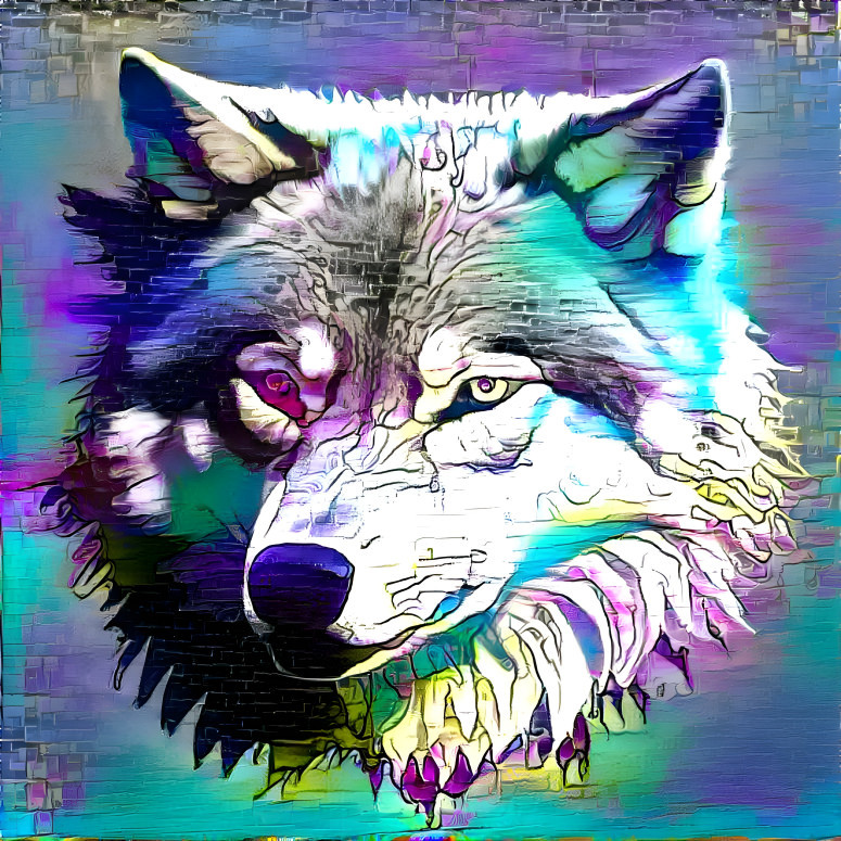 mural wolf