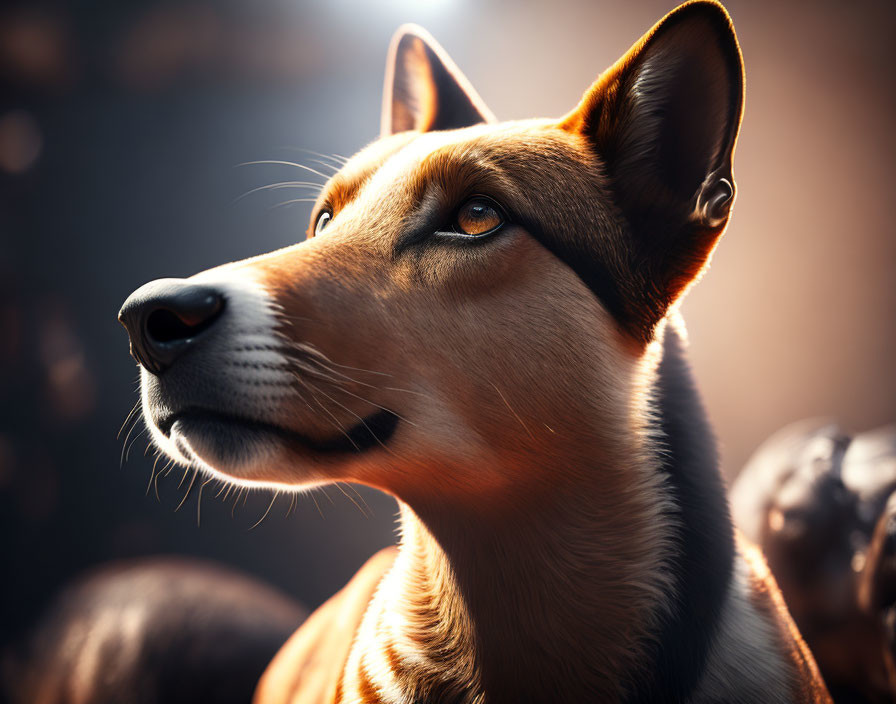 Majestic Shiba Inu Dog in Sunlit Setting