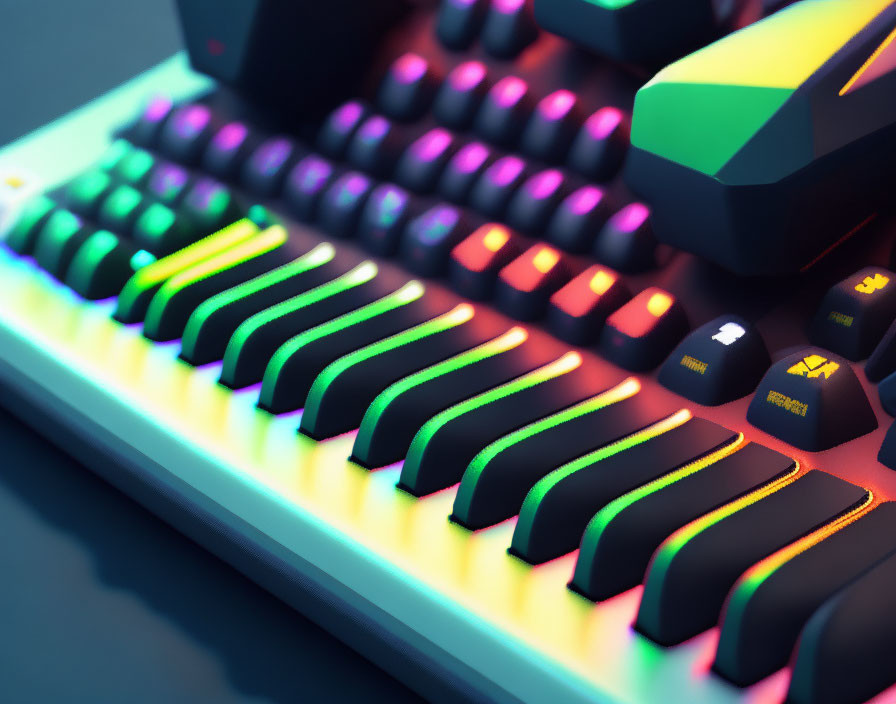 Vibrant RGB Backlit Mechanical Gaming Keyboard