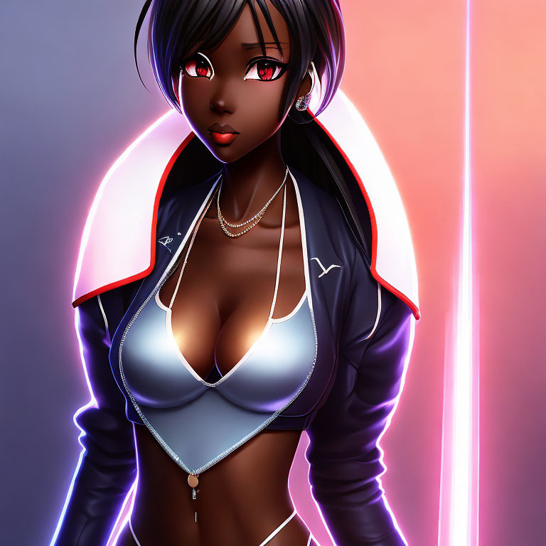 dark skin uchiha girl