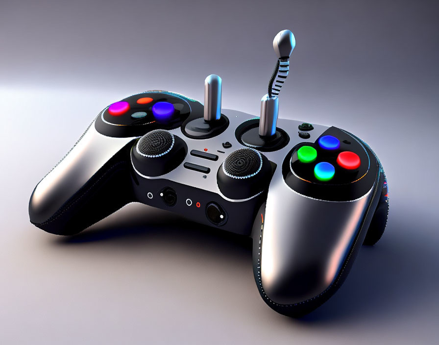 Dual Analog Sticks, Multicolored Buttons, Ergonomic Design: High-Tech Game Controller