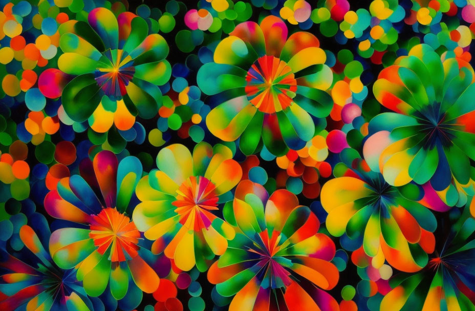 Colorful Paper Flowers on Bokeh Background: Festive and Cheerful Display