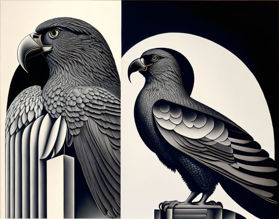 Two Views of the Maltese Falcon