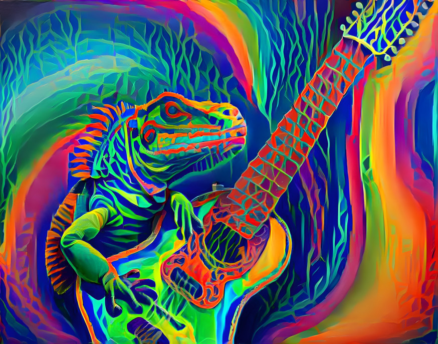Gecko on Guitar