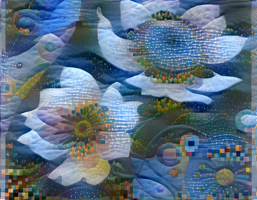 beaded flower quilt
