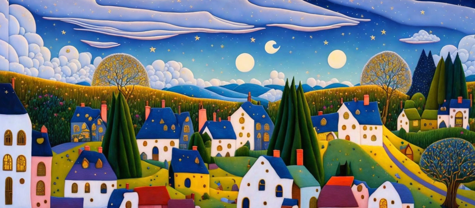 Village by Moonlight