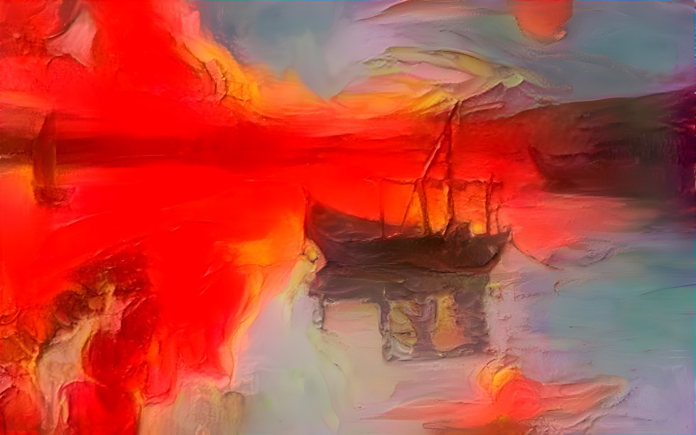 Boat in red sea