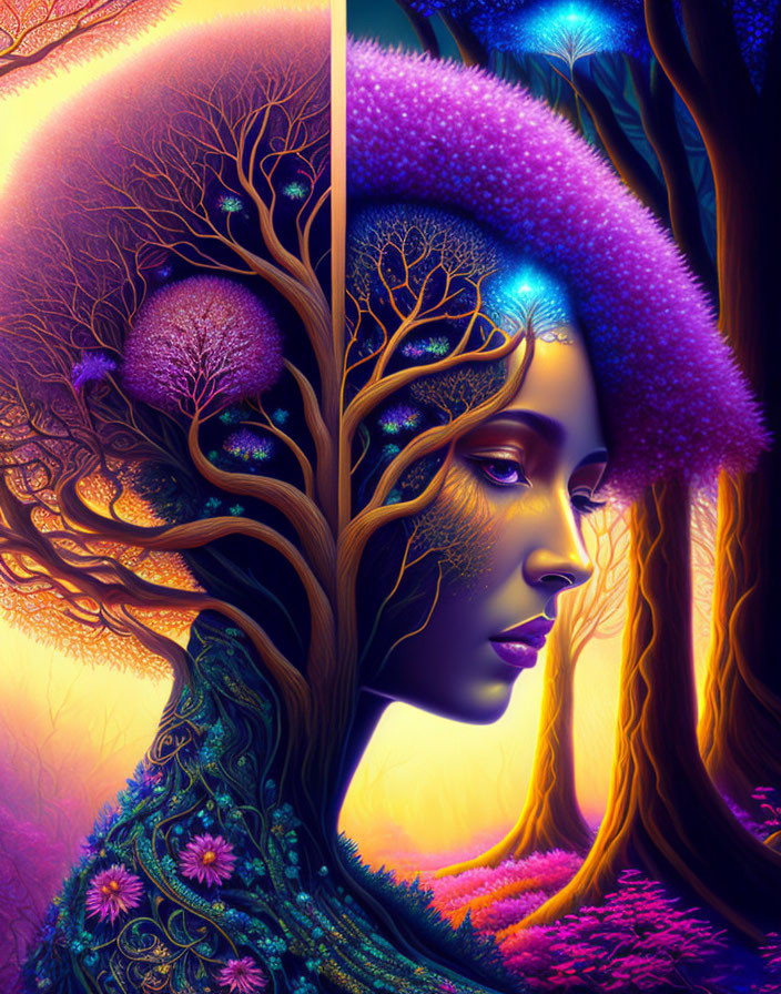 Woman tree