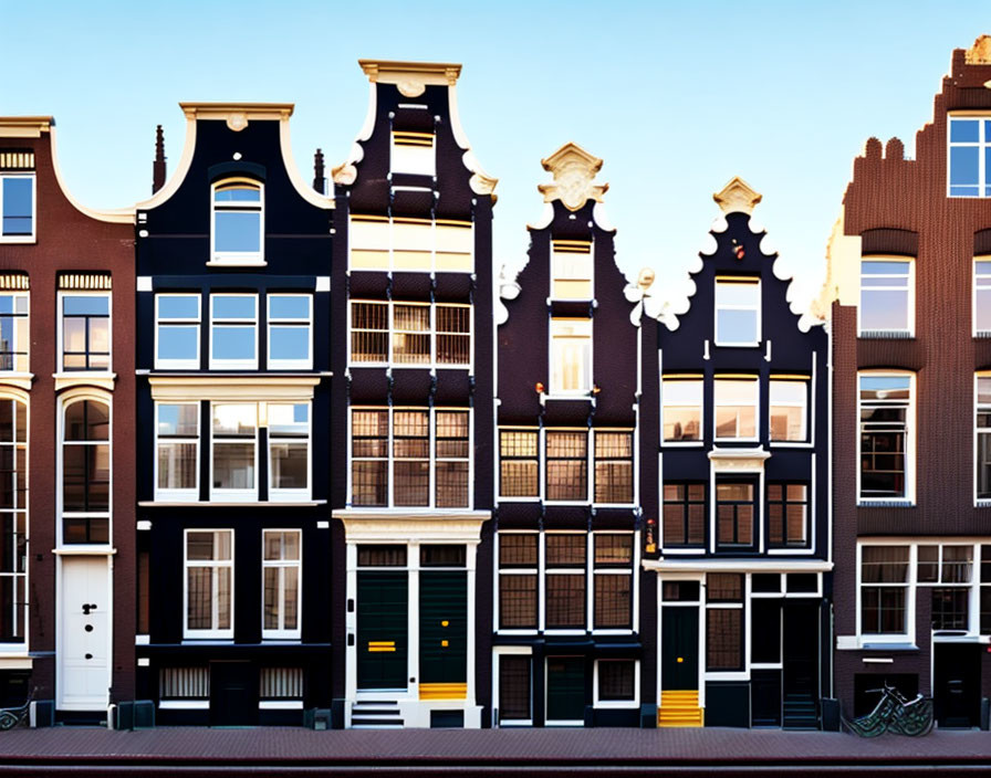 Dutch architecture: Traditional narrow houses with ornate gables