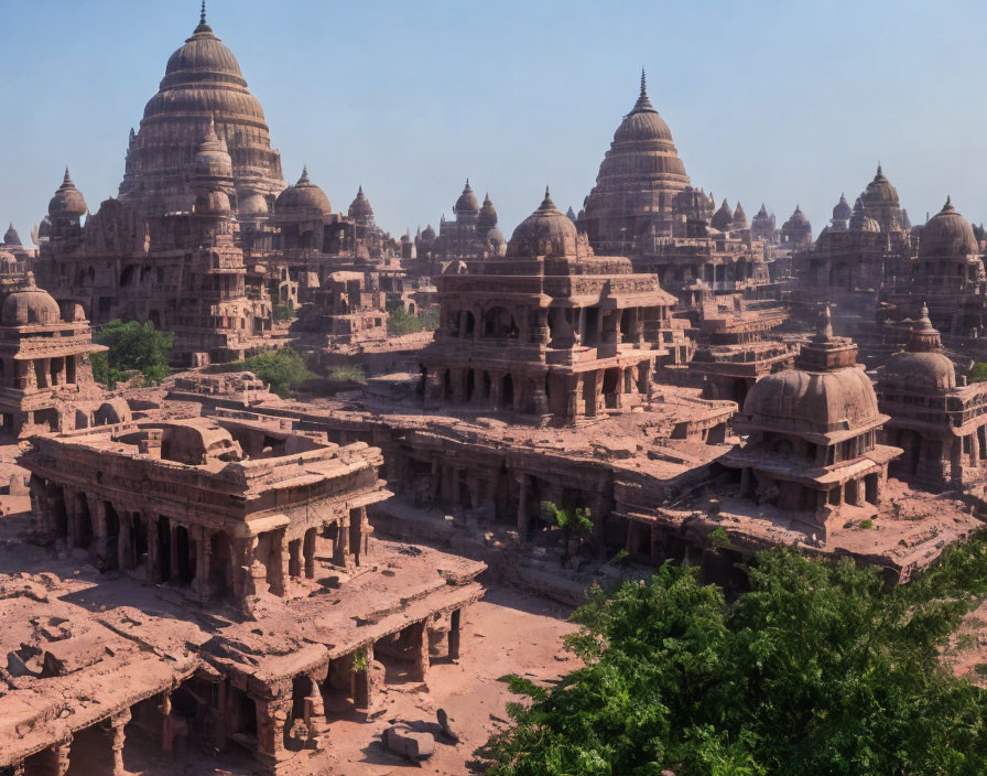 Intricate Sandstone Architecture of Ancient Temple Complex