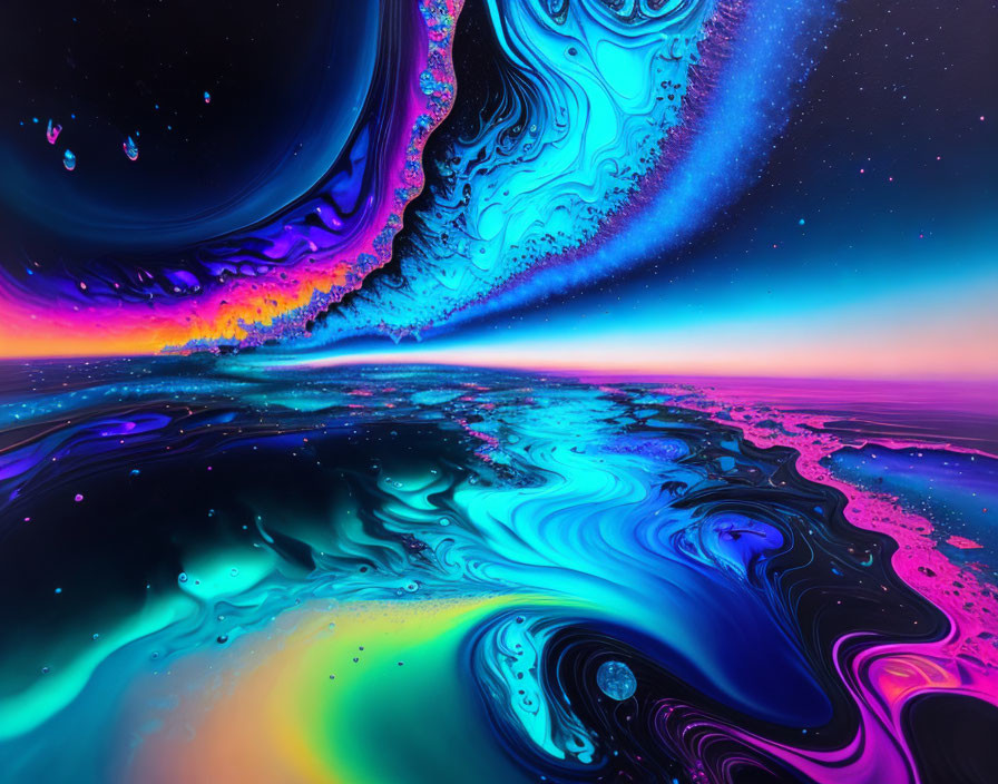 Colorful Swirling Patterns in Cosmic Dreamscape