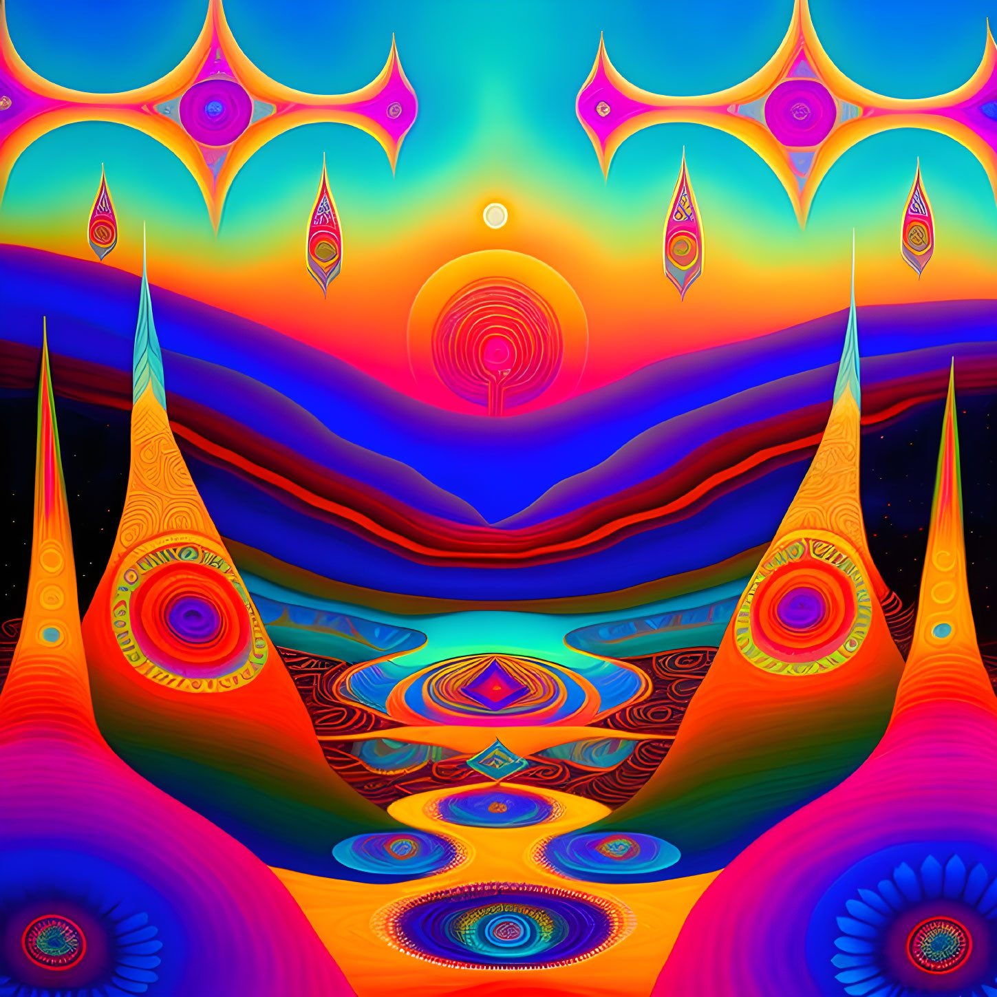 Psychedelic landscape