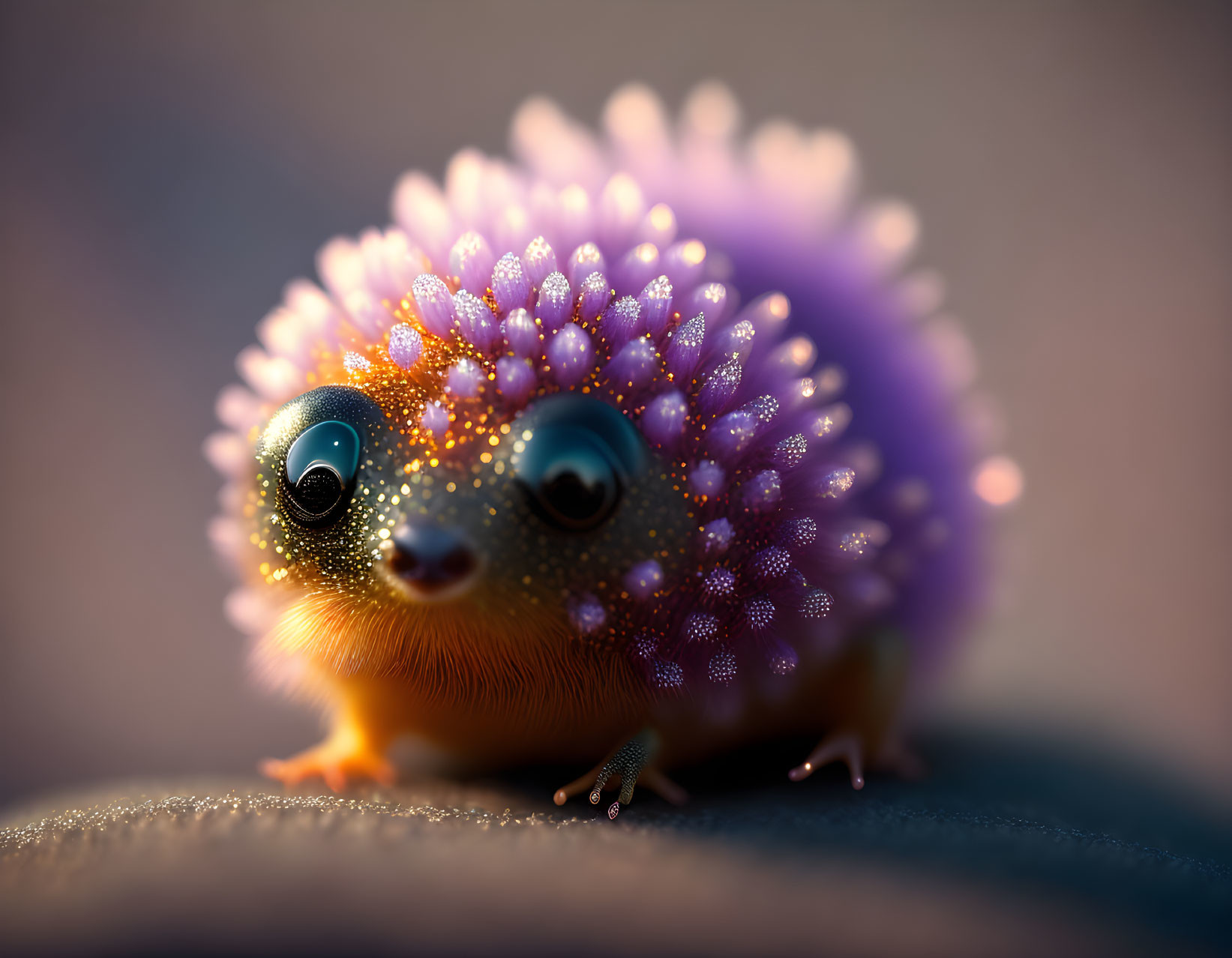 Colorful Cartoon Hedgehog Illustration with Expressive Eyes