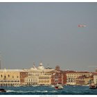 Venice Skyline Painting with Campanile, St. Mark's Basilica, Rainbow, and