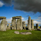 Ancient Stonehenge Megaliths in Dramatic Dusk Setting