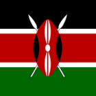 Illustration of face with white horns and face paint on Kenyan flag