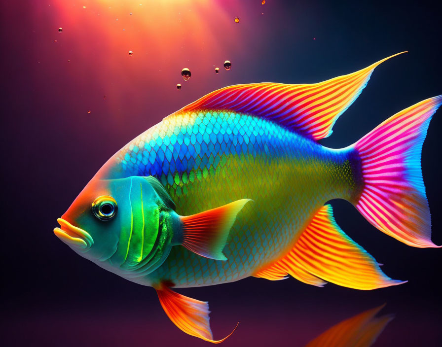 beautiful colored fish